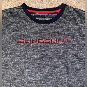 Slingshot Mens Large Polaris LS Gray Performance Pullover Crewneck Lightweight